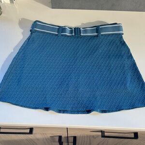 Greyson Teal Skirt with Belt